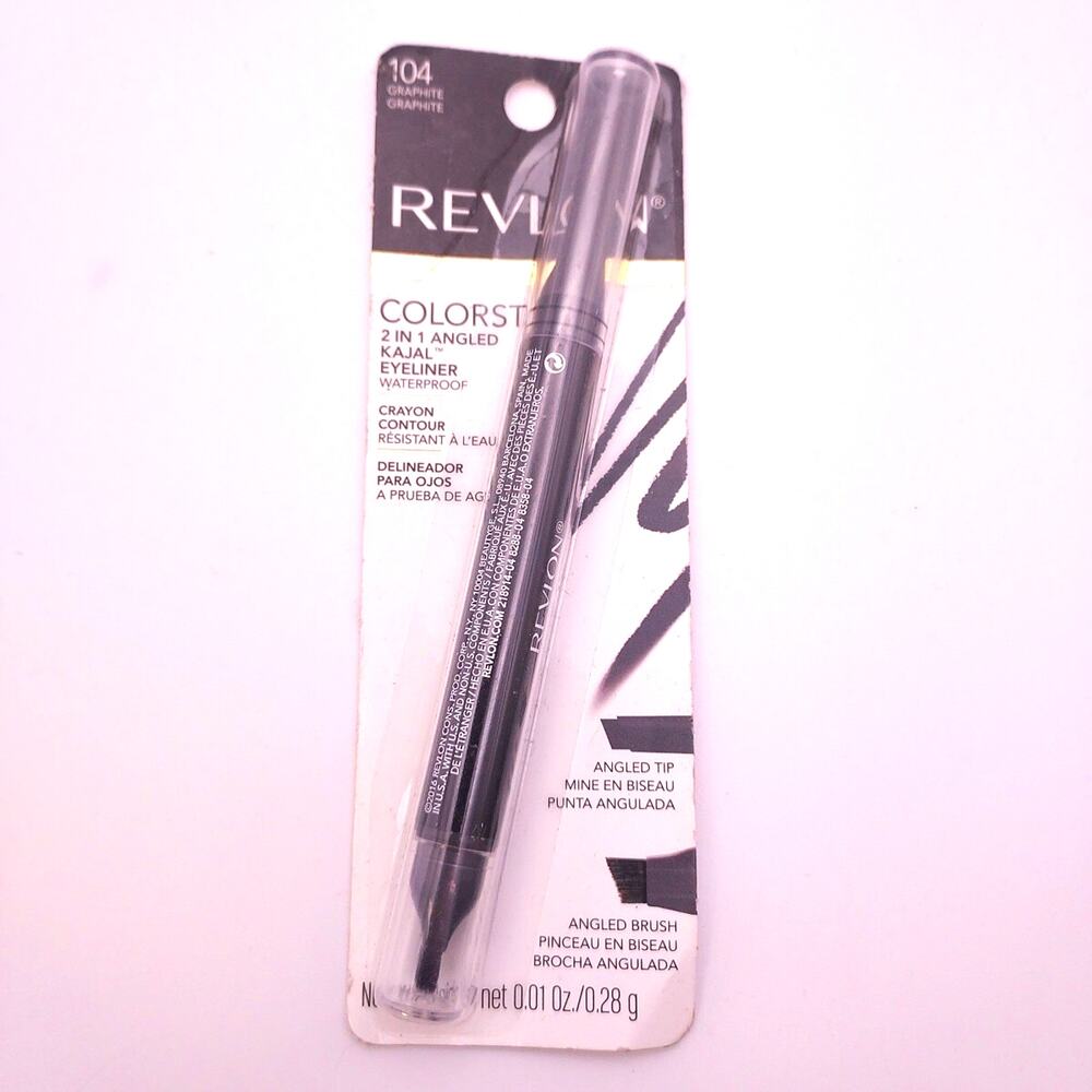 Revlon Colorstay 2 In 1 Angled KAJAL Waterproof Eyeliner 104 GRAPHITE